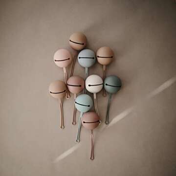 mushie Silicone Pacifier Holder Case (Stone)