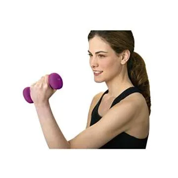 Valeo 3-Pound Pair Non-Slip Neoprene Hand Weights For Fitness Training, Includes Exercise Wall Chart