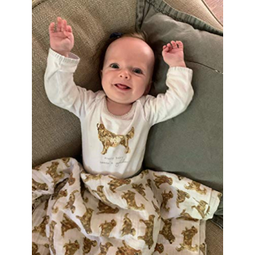 Mud Pie Golden Retriever Baby Swaddle Blanket 47x47