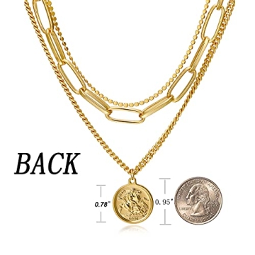 Layered Gold Necklaces for Women - 18K Gold Plated Jewelry