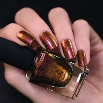 ILNP Greatness (H) - Red to Gold Holographic Ultra Chrome Nail Polish, Chip Resistant, 7-Free, Non-T...