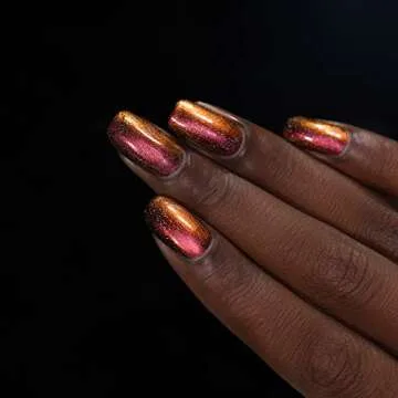 ILNP Greatness (H) - Red to Gold Holographic Ultra Chrome Nail Polish, Chip Resistant, 7-Free, Non-Toxic, Vegan, Cruelty Free, 12ml