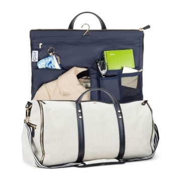 Kendall Country Carry On Bag for Women - Premium Convertible Garment Duffel for Travel, Great as a Garment Bag for Suits and Dresses, with Shoe Pocket and Cute Shoulder Strap