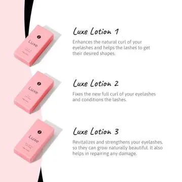 Eyelash Lift Kit by Luxe Cosmetics - Made in USA - Perfectly Curled Lashes for 8 Weeks- Faster Alternative to Lash Serums- 3 Full Applications - Complete Perm Kit to Curl Your Lashes at Home