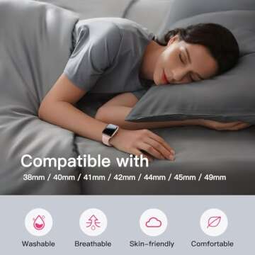 Sport Silicone Band for Apple Watch - Comfortable & Waterproof