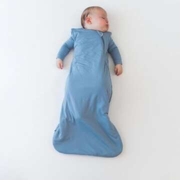 KYTE BABY Unisex Rayon Made From Bamboo Sleep Bag for Babies and Toddlers, 2.5 Tog (Small, Slate)