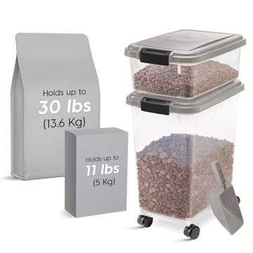 IRIS USA Airtight Dog Food Storage Container Combo Set