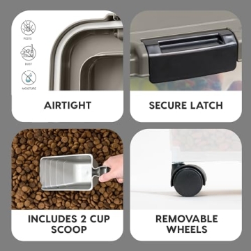IRIS USA Airtight Dog Food Storage Container Combo Set