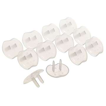 Dreambaby Plastic Baby Safety Outlet Plug Covers - 12 Pack - Outlet Covers Baby Proofing