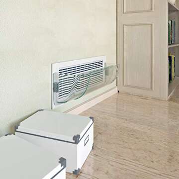 Home Intuition Non Melting Adjustable Magnetic Heat and Air Vent Deflector 8.5" to 15" for Vents, Sidewall, and Ceiling Registers, 2 Pack