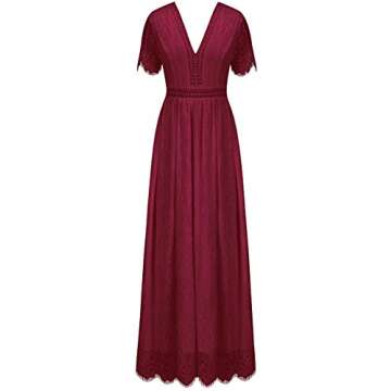 Elegant Floral Lace Maxi Dress for Weddings and Parties