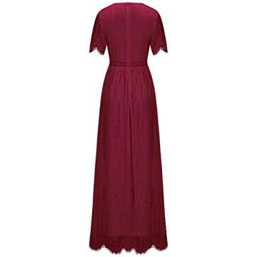 Elegant Floral Lace Maxi Dress for Weddings and Parties