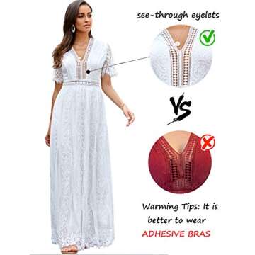 Elegant Floral Lace Maxi Dress for Weddings and Parties