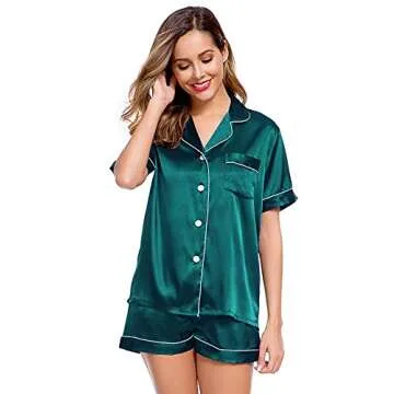 LecGee Women's Pajamas Set - Luxurious Silk Satin Sleepwear