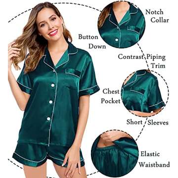 LecGee Silk Satin Pajamas Set for Women - Luxurious Comfort
