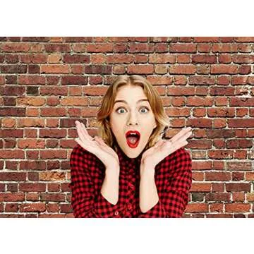 AIIKES 7x5FT Red Brick Wall Backdrop Brick Photography Backdrops Baby Birthday Party Graduation Home Decoration Background Photo Booth Studio Prop Banner 11-506
