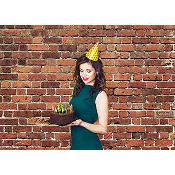 AIIKES 7x5FT Red Brick Wall Backdrop Brick Photography Backdrops Baby Birthday Party Graduation Home Decoration Background Photo Booth Studio Prop Banner 11-506