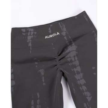 AUROLA Serpent Seamless Scrunch Workout Leggings for Women,Tummy Control Squat Proof Pants,Chestnut Brown,S