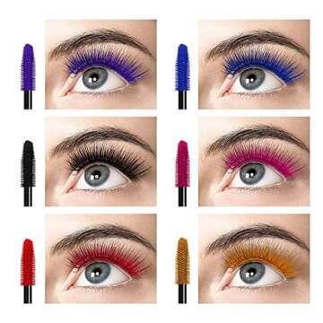 BONNIESTORE 7 Colors 4D Silk Fiber Lash Color Mascara, Waterproof and Long Lasting Color Mascara, Thickening and Lengthening Colored Lashes Mascara Eyeliner Charming Mascara for Eyelash Eye Makeup