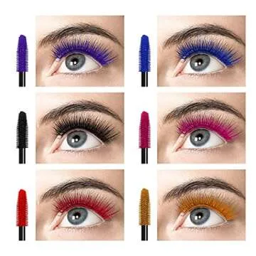 BONNIESTORE 7 Colors 4D Silk Fiber Lash Color Mascara, Waterproof and Long Lasting Color Mascara, Thickening and Lengthening Colored Lashes Mascara Eyeliner Charming Mascara for Eyelash Eye Makeup