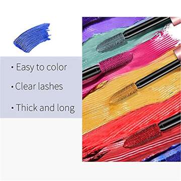BONNIESTORE 7 Colors 4D Silk Fiber Lash Color Mascara, Waterproof and Long Lasting Color Mascara, Thickening and Lengthening Colored Lashes Mascara Eyeliner Charming Mascara for Eyelash Eye Makeup