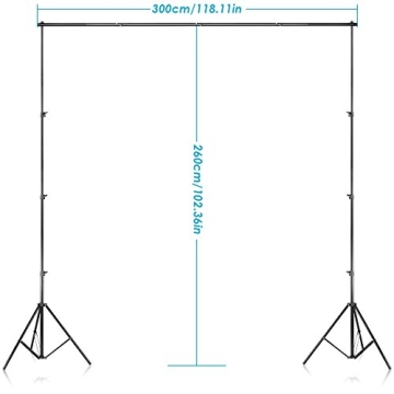 Neewer 8.5ft X 10ft Background Stand System for Photographers