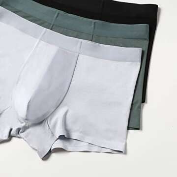 Zefar Men's Tagless Underwear Breathable Comfort Micro Modal Low Rise Cool Boxer brief Trunks Underwear with Comfort Flex Waistband Contour Pouches 3 PACK M