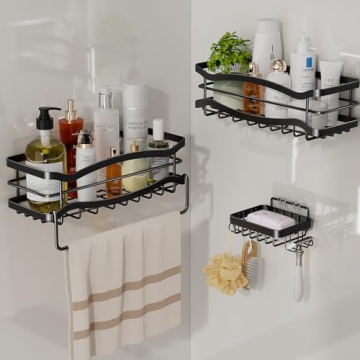 TOPCHASE Shower Caddy - 3 Pack Bathroom Organizer