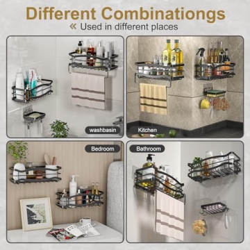 TOPCHASE Shower Caddy - 3 Pack Bathroom Organizer