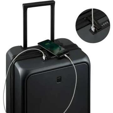 Lightweight Hardside Carry-On Suitcase with USB Port