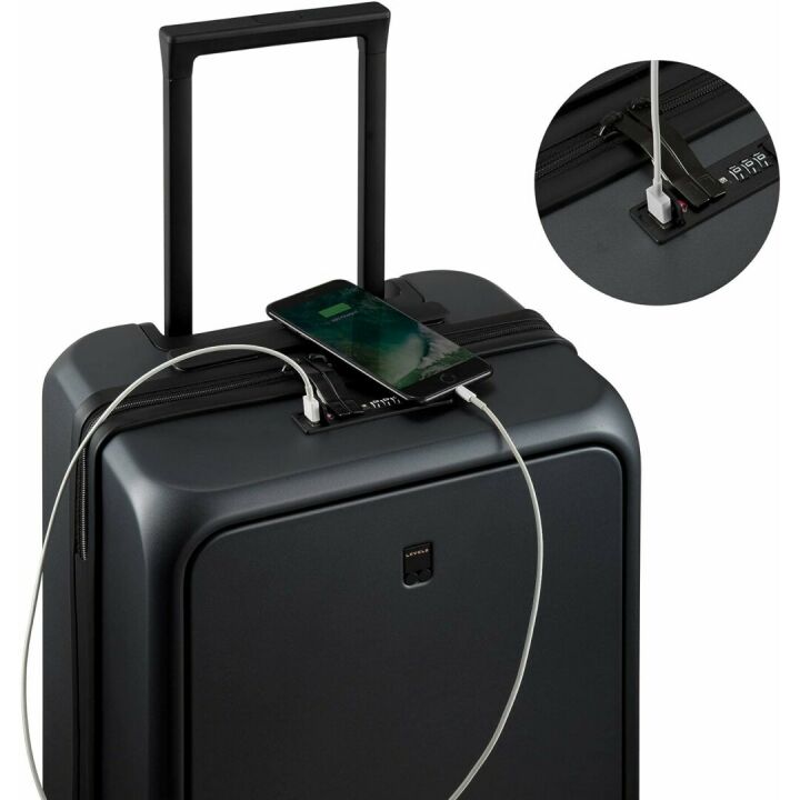 Lightweight Hardside Carry-On Suitcase with USB Port