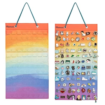 PACMAXI Hanging Brooch Pin Organizer, Display Pins Storage Case, Brooch Collection Storage Holder, H...