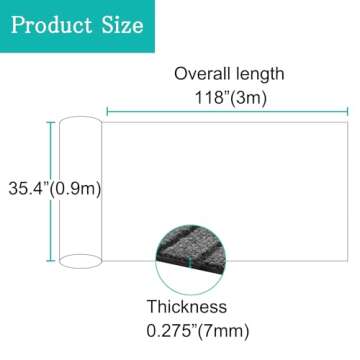 ITINA Runner Rug About W3' x L10' Large Door Mat Welcome Carpet Roll Waterproof Rubber Back Area Rug...