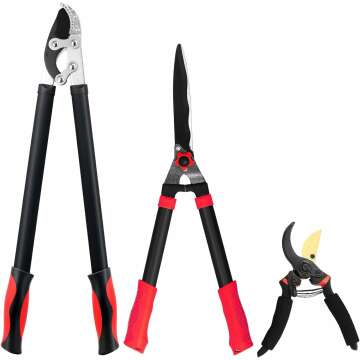 Heavy Duty Hedge Shears & Lopper Set for Gardening
