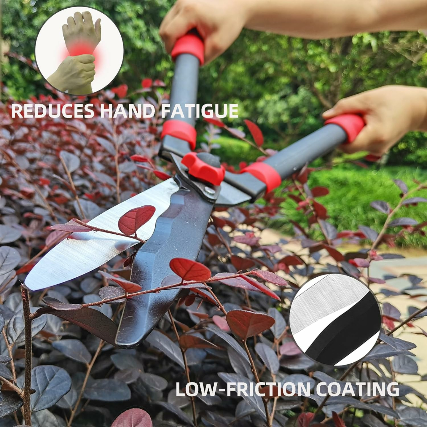 Heavy Duty Hedge Shears & Lopper Set for Gardening