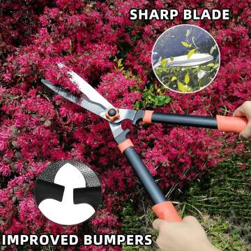 Heavy Duty Hedge Shears & Lopper Set for Gardening