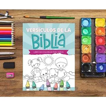 Versículos de la Biblia: Libro de colorear para niños (Spanish Edition)