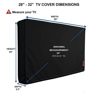 iBirdie Outdoor TV Cover 28 to 32 inch Weatherproof and Durable