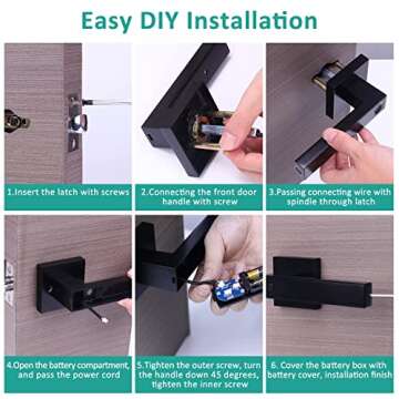 Joymon Smart Fingerprint Door Lock, Black 2, Biometric, Fingerprint