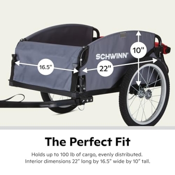 Schwinn Daytripper Cargo Trailer Collapsible 100 lbs Capacity