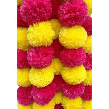 Vibrant 5 Pc Marigold Garland for Festive Decor