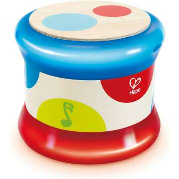 Hape Baby Drum - Colorful Rolling Musical Toy