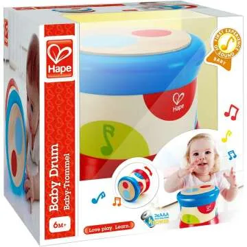 Hape Baby Drum - Colorful Rolling Musical Toy