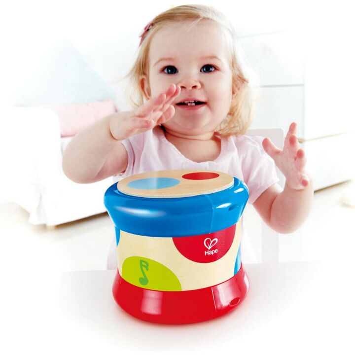 Hape Baby Drum - Colorful Rolling Musical Toy