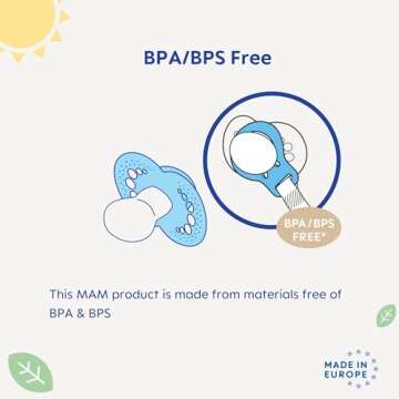 MAM Pacifier Clips for Baby Girls with Fasteners and Flexible Rings, Designs May Vary, 2 Count