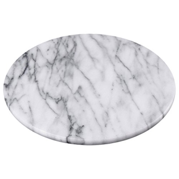 Elegant Natural Marble Trivet & Serving Board, 8" Off-White