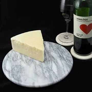 Natural Marble Trivet Serving Board 8 Inch Off-White