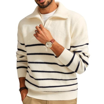 PJ PAUL JONES Men's Pullover Sweater Fashion Textured Irish Sweater for Fall Winter Warm Cozy Sweate...