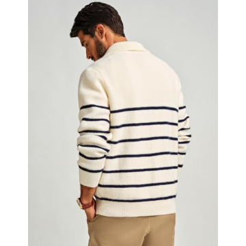 Stylish PJ PAUL JONES Men's Quarter Zip Sweater for Winter Warmth