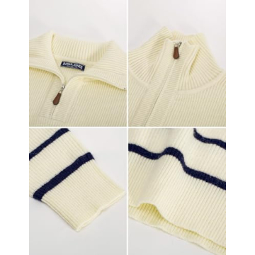 Stylish PJ PAUL JONES Men's Quarter Zip Sweater for Winter Warmth